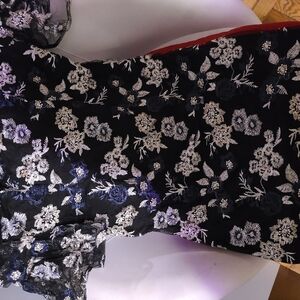 Adrianna Papell Embroidered Floral Dress